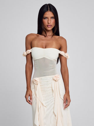 MARCELINE MAXI DRESS BEIGE Maxi Dress 