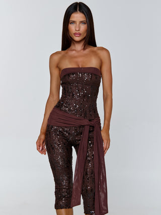 MARIELLA JUMPSUIT CHOCOLATE