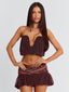 MARIELLE TOP MAROON Crop Top 