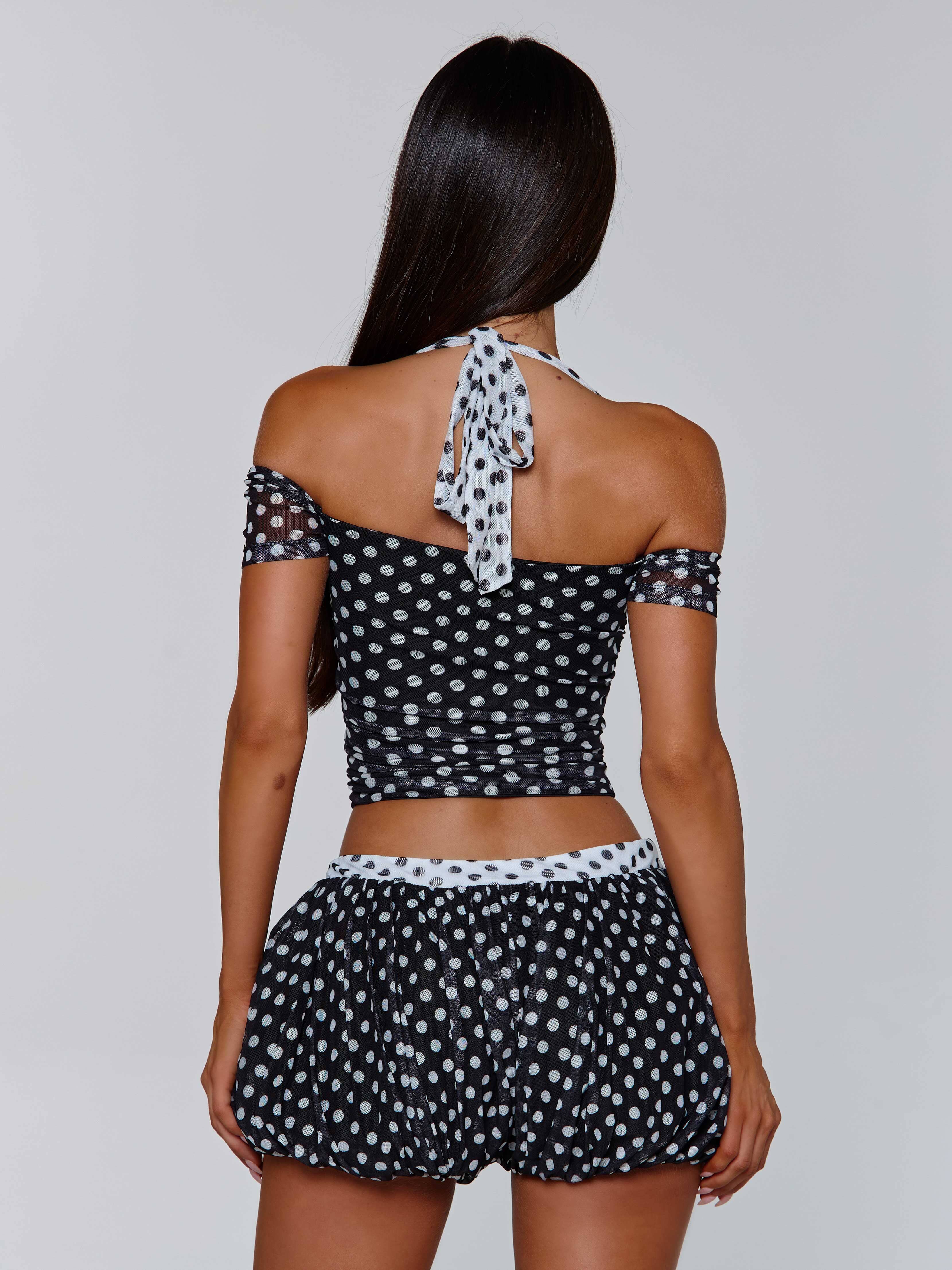 Marlowe Pant Cream & Red Polka Dot
