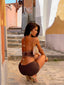 MAYLA TOP CHOCOLATE BROWN Crop Top 