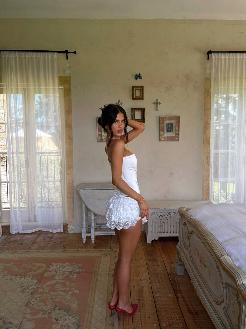 MELINA MINI SKIRT WHITE Mini Skirt 