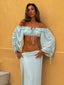 MILAE MAXI SKIRT BLUE Maxi Skirt 