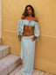 MILAE TOP BLUE Crop Top 