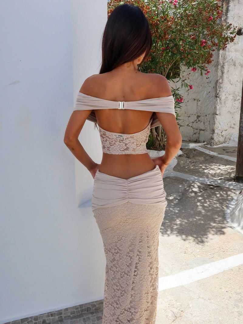 MILLER MAXI SKIRT BEIGE Maxi Skirt 