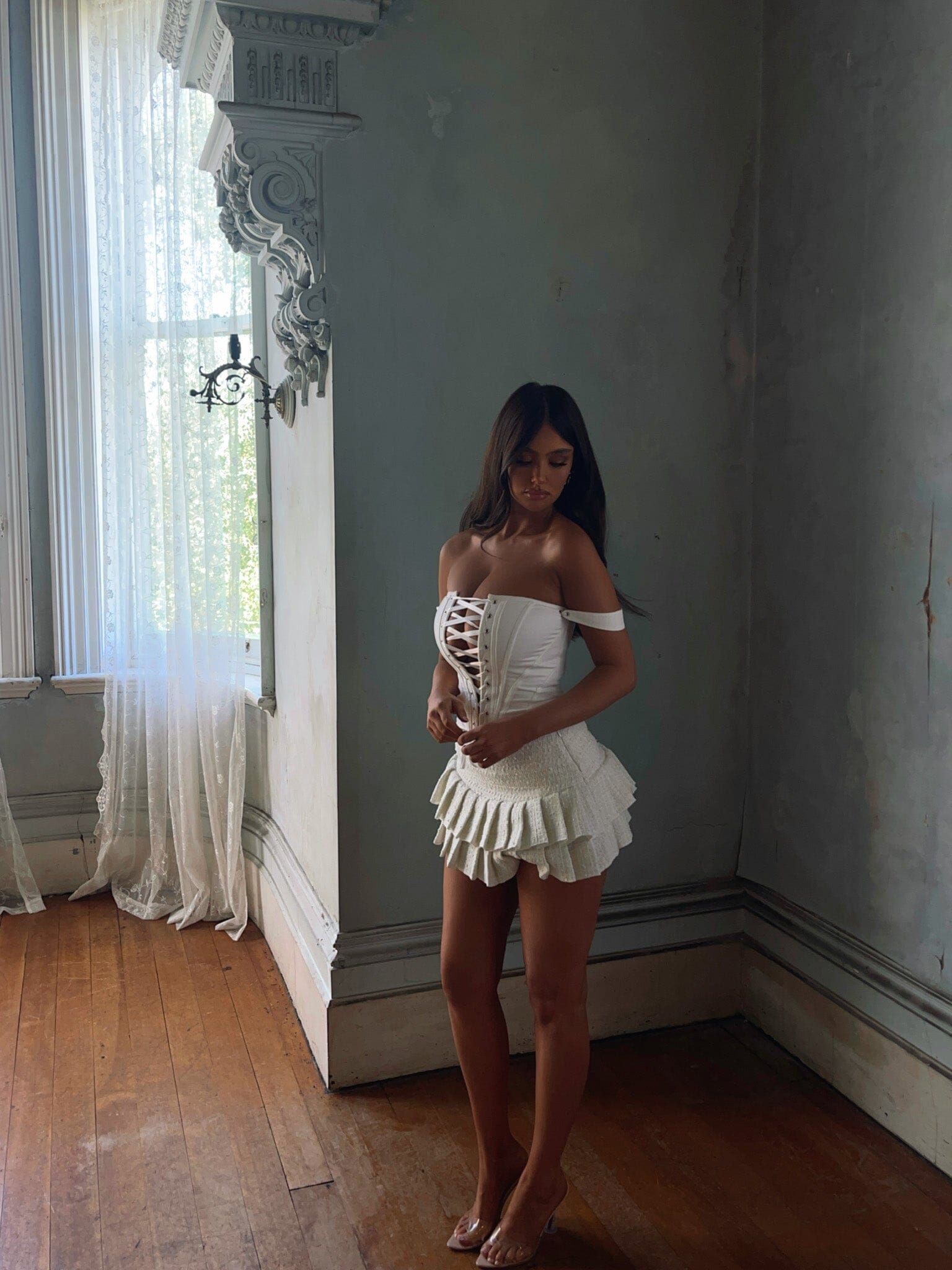 Mirelle Corset Top White | Outcast US – Outcast USA