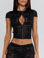 MIRRA TOP BLACK Crop Top 
