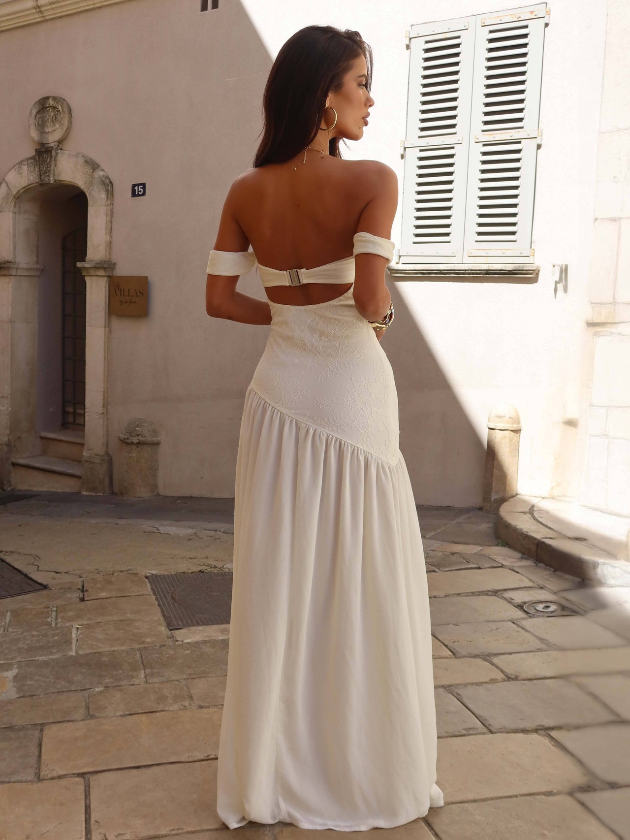 Women's White Muaii Maxi Dress Ivory in Size Large by Outcast
