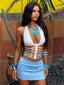 ARLO MINI SKIRT BLUE Mini Skirt 
