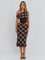 NARELLE TOP BROWN CHECK Corset 