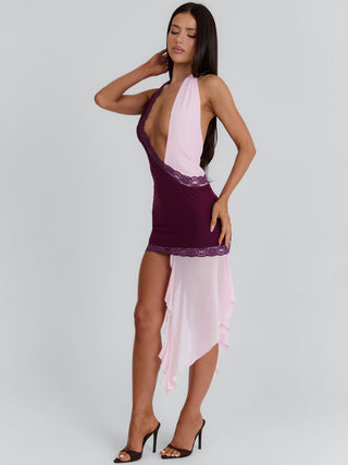 NATALEE MINI DRESS BURGUNDY Mini Dress 