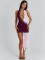 NATALEE MINI DRESS BURGUNDY Mini Dress 