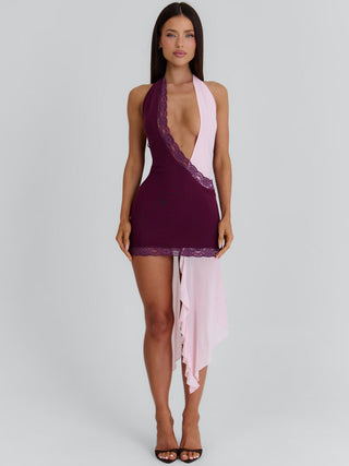 NATALEE MINI DRESS BURGUNDY Mini Dress 
