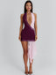 NATALEE MINI DRESS BURGUNDY Mini Dress 