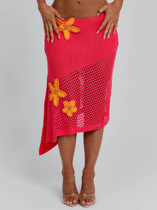 NATALIE SKIRT CORAL Midi Skirt 