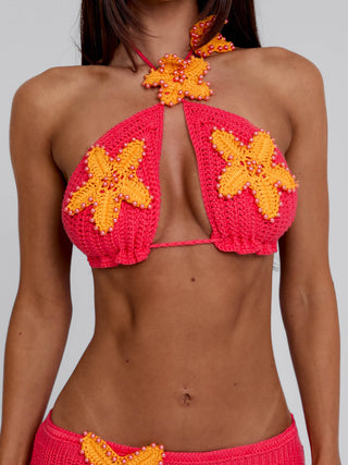 NATALIE TOP CORAL Crop Top 