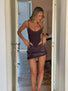 NATHALIE MINI SKIRT MAUVE LEOPARDO Mini Skirt 