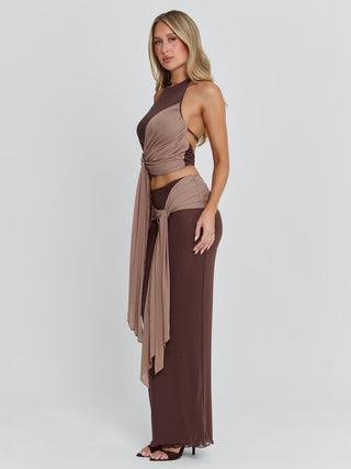 NERINA TOP CHOCOLATE Crop Top 