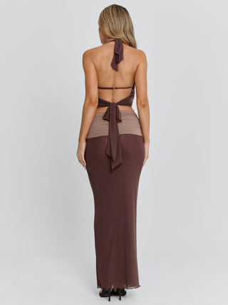 NERINA MAXI SKIRT CHOCOLATE Maxi Skirt 