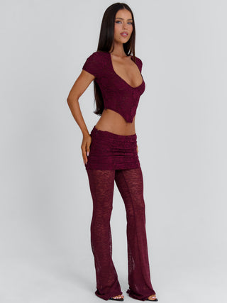 NERISSA CORSET TOP BURGUNDY Corset 