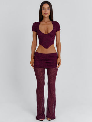 NERISSA PANTS BURGUNDY Pants 