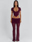 NERISSA PANTS BURGUNDY Pants 