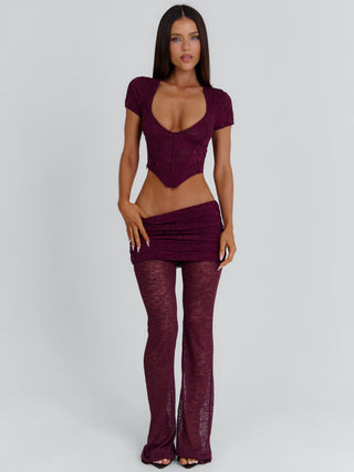 NERISSA CORSET TOP BURGUNDY Corset 