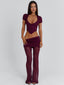 NERISSA PANTS BURGUNDY Pants 