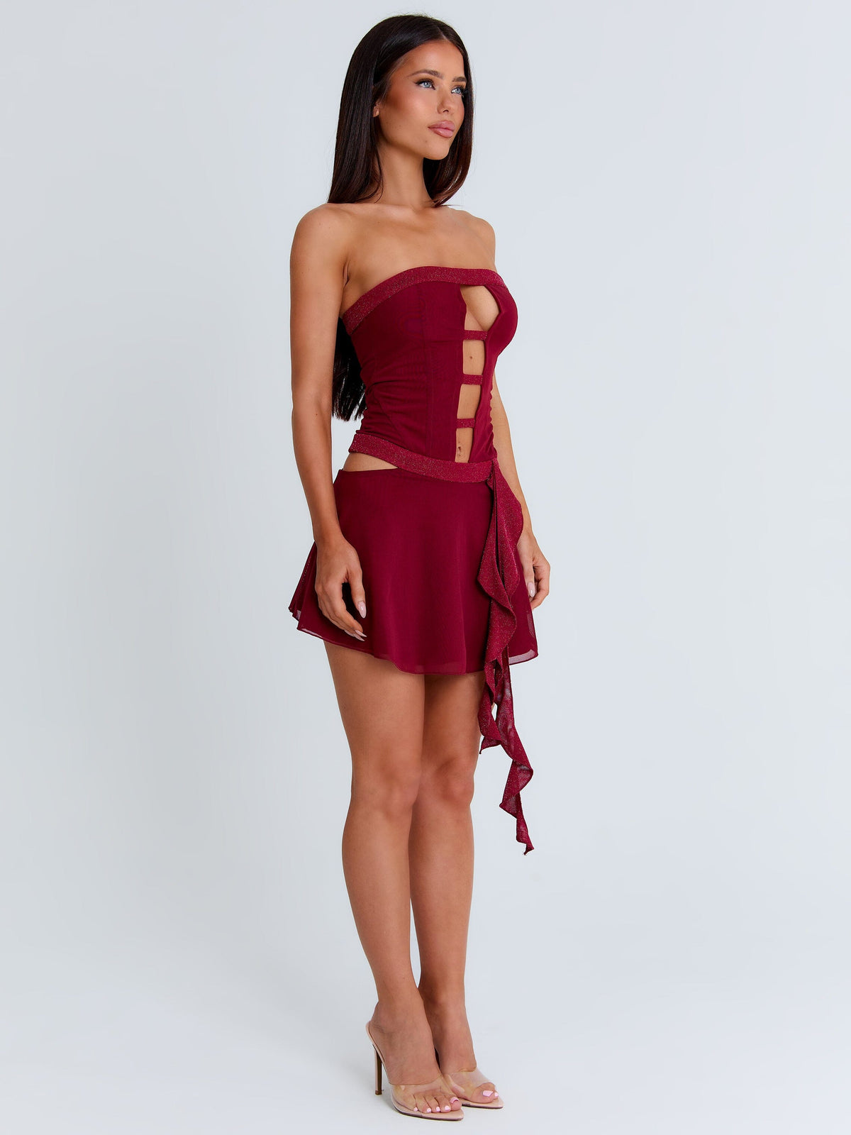 'Women''s Red Nina Mini Dress Burgundy in Size Small by Outcast'