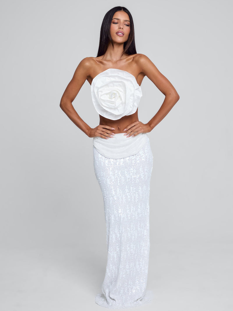 NIVA MAXI SKIRT WHITE Maxi Skirt 