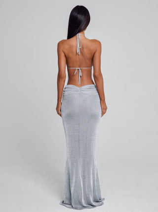 NIVRA MAXI SKIRT SILVER Maxi Skirt 