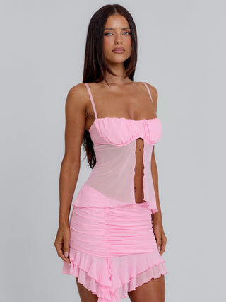 NOELLA TOP BABY PINK Crop Top 