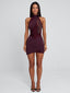 NOREZA MINI DRESS BURGUNDY Mini Dress 