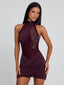 NOREZA MINI DRESS BURGUNDY Mini Dress 