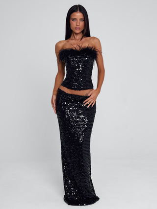NUI MAXI SKIRT BLACK Maxi Skirt 