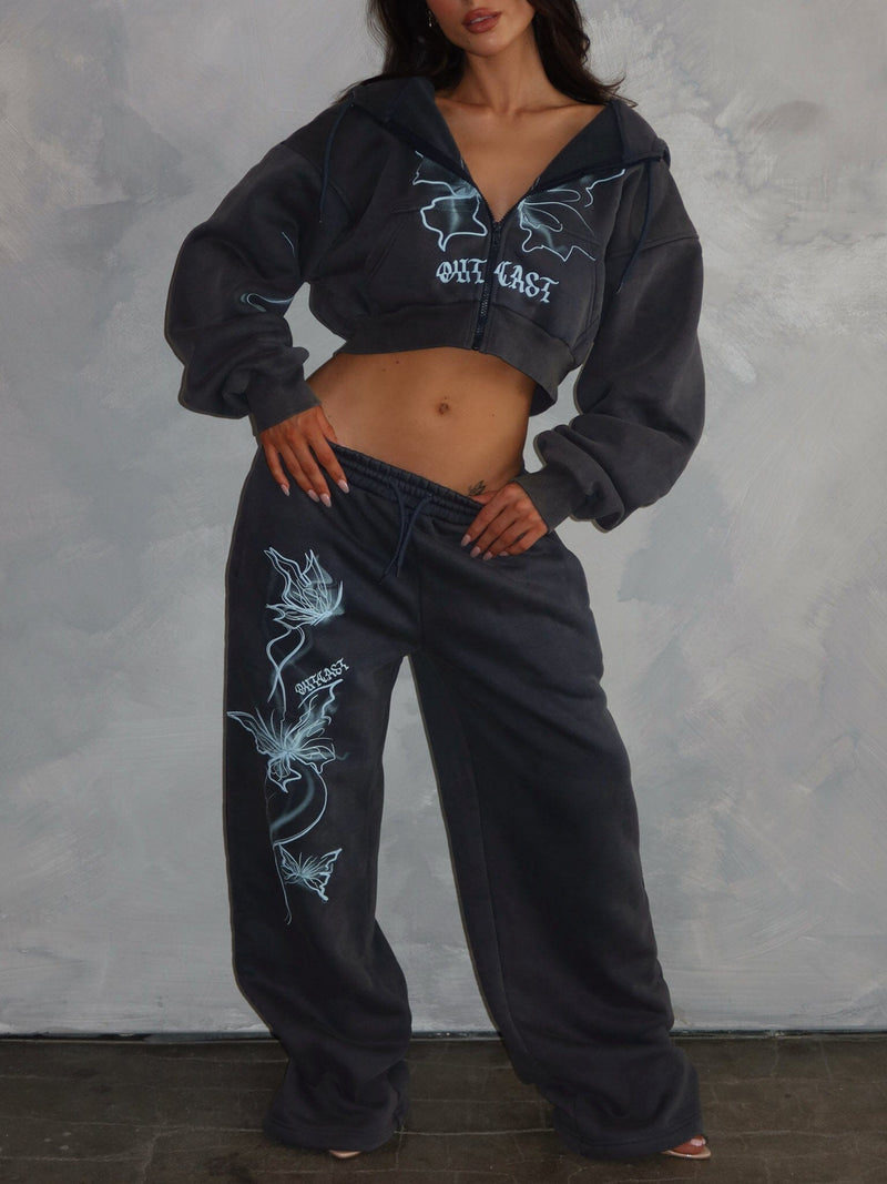 NYA CROPPED HOODIE VINTAGE NAVY Outerwear 