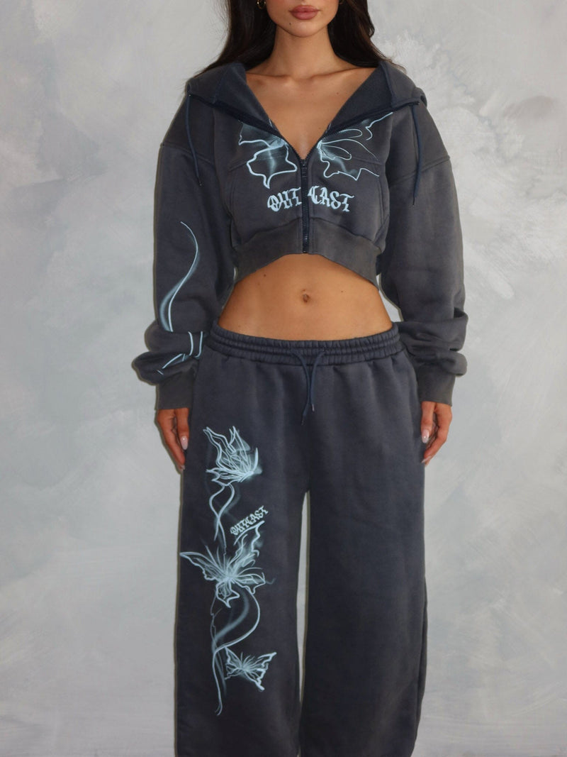 NYA CROPPED HOODIE VINTAGE NAVY Outerwear 