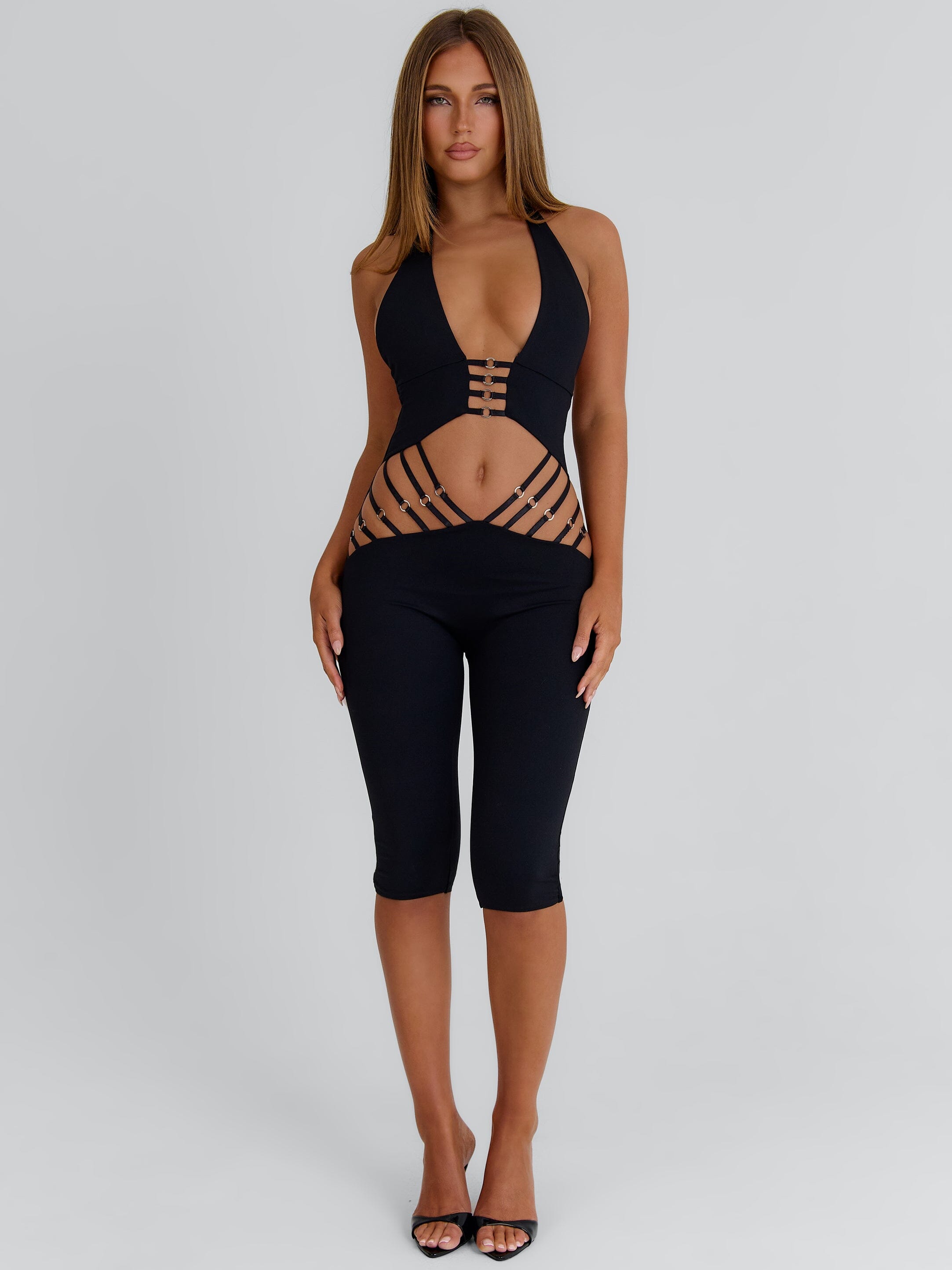 Odalia Capri Jumpsuit Black | Outcast USA