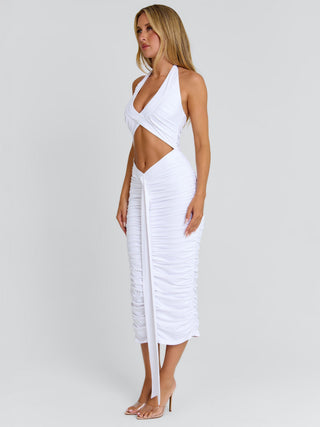 OMERY MIDI DRESS WHITE Midi Dress 