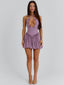 PAISLEE MINI DRESS DUSTY PURPLE Mini Dress 