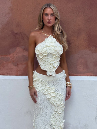 PALMINA TOP WHITE Crop Top 