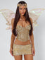 MONTY MINI SKIRT GOLD Mini Skirt 