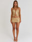 PAMELLA MINI SKIRT GOLD Mini Skirt 