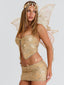 PAMELLA MINI SKIRT GOLD Mini Skirt 