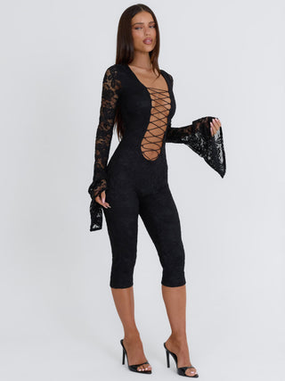 PANIA CAPRI JUMPSUIT BLACK Jumpsuit 