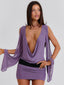 PEARLA MINI DRESS DUSTY PURPLE Mini Dress 