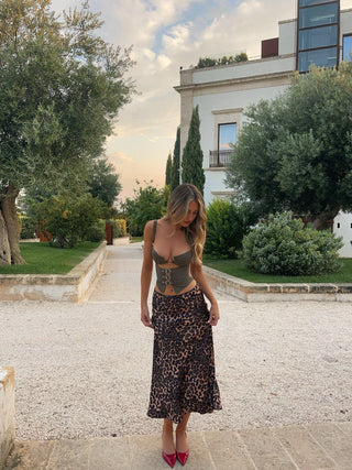 PIPPER TOP BROWN PU Tops 