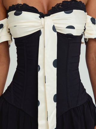 PRESLEY MINI DRESS BLACK POLKA DOT Mini Dress 