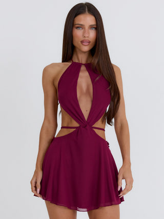 PRISILA MINI DRESS DEEP RED Mini Dress 