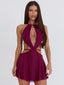 PRISILA MINI DRESS DEEP RED Mini Dress 